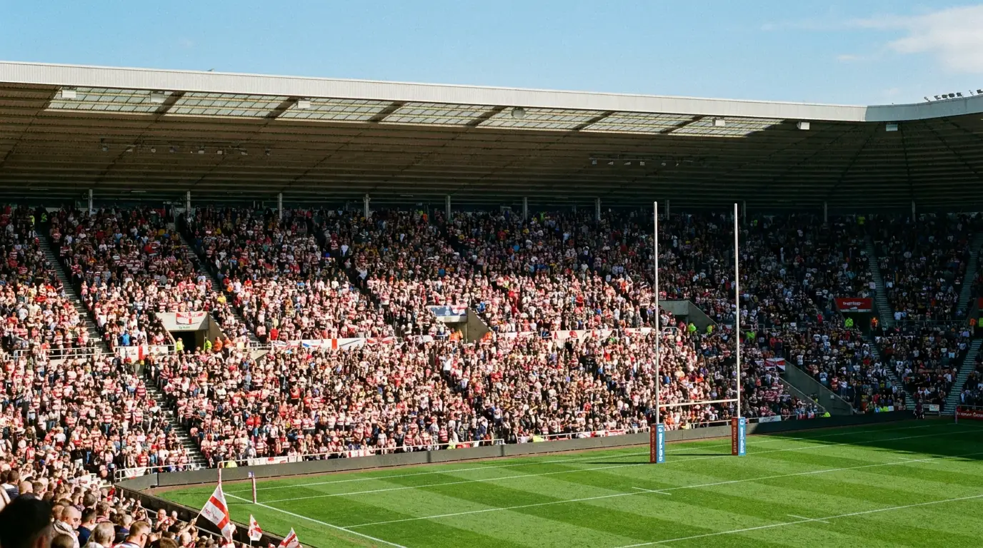 Magic Weekend Super League supporters filling a host city stadium across multiple Saturday fixtures