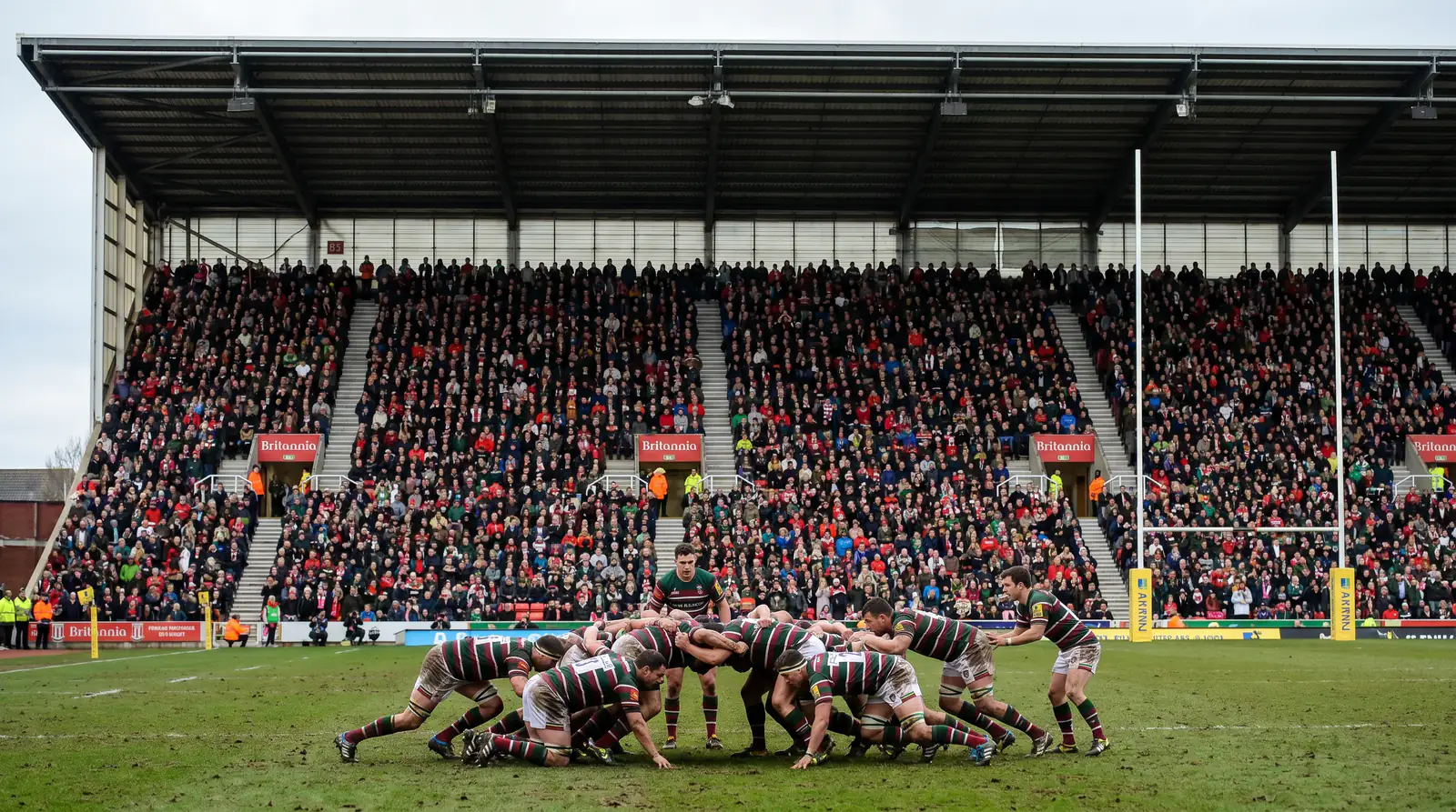 Packed Twickenham stadium during a Six Nations match, illustrating the scale of UK rugby betting interest.
