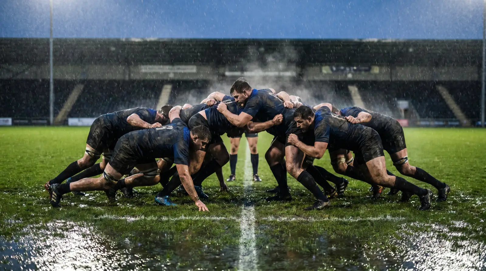 Wet rugby pitch conditions affecting shirt number try scorer bands