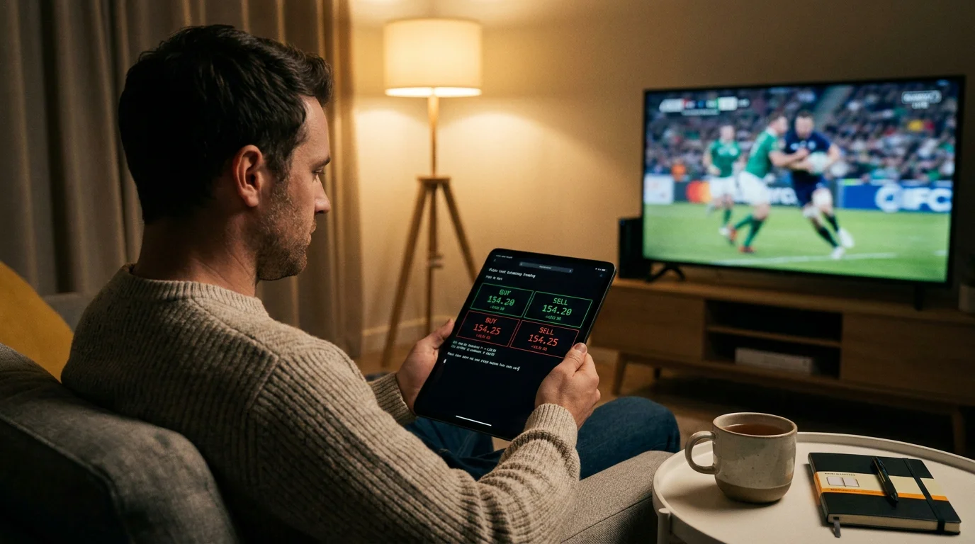 Rugby bettor live trading the Grand Slam on Super Saturday