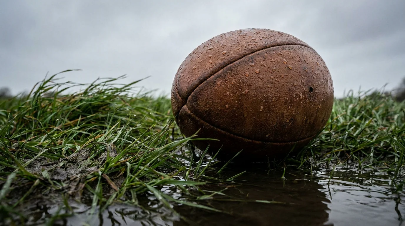 Wet windy rugby conditions affecting drop goal probability